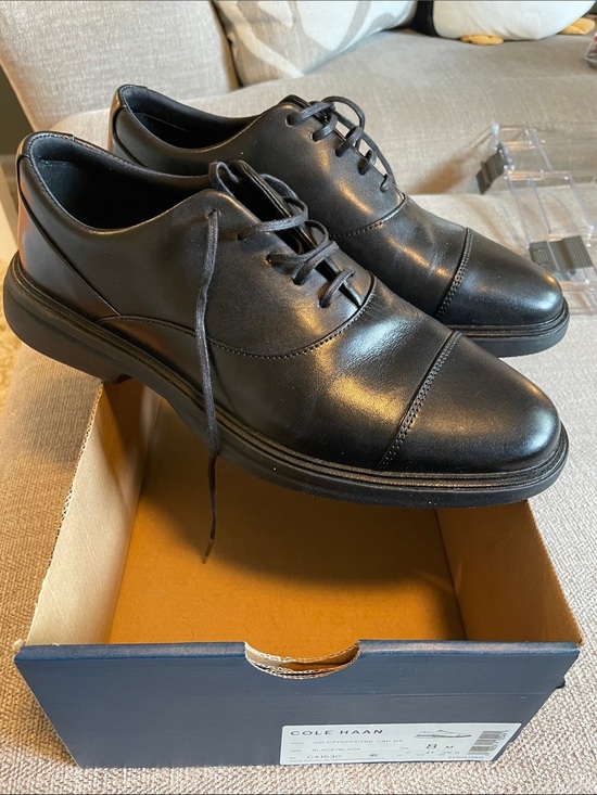 Cole Haan Other - NEW! Cole Haan Black Leather Cap-Toe Derby Oxfords